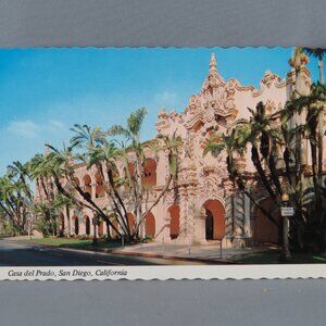 Vintage Postcard - Casa Del Prado San Diego - Continental Card